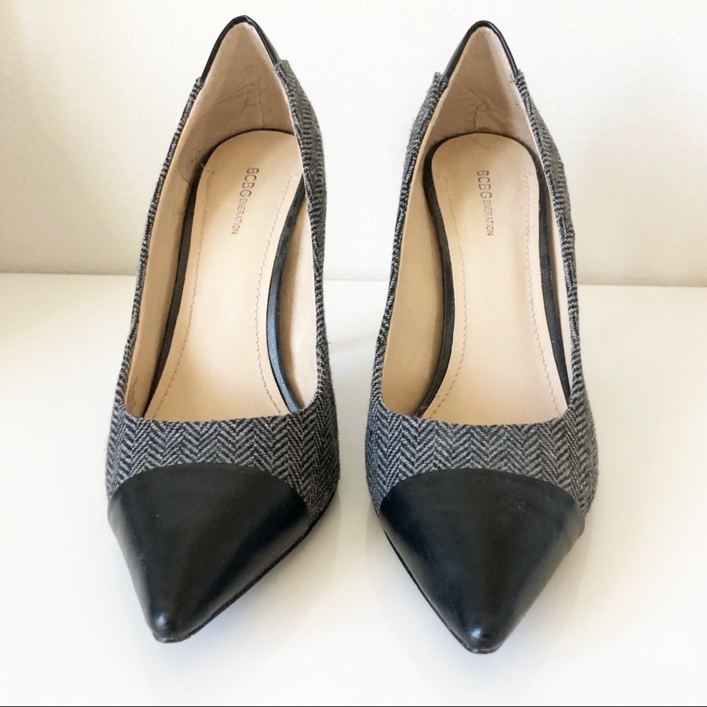 BCBGeneration Tweed heels with leather tips. - Picture 3 of 5
